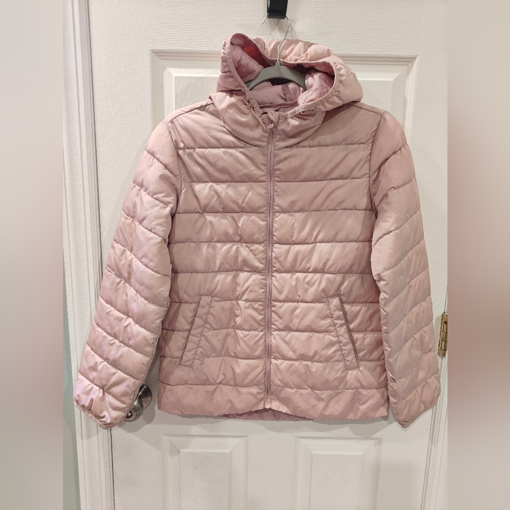 Old Navy Girls pink lightweight puffer jacket xl 14-16 plus